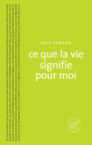 CE QUE LA VIE SIGNIFIE POUR MOI