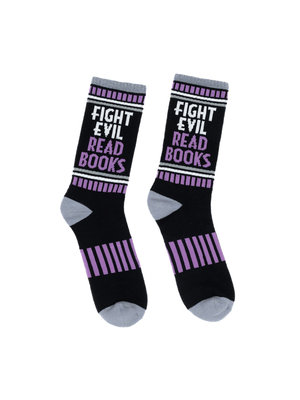  Fight Evil, Read Books Gym Socks - Small 