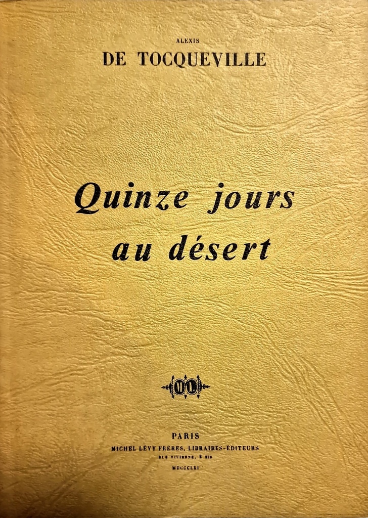 QUINZE JOURS AU DESERT