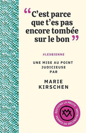[10361282]  'C'est parce que t'es pas encore tombée sur le bon' : #lesbienne 